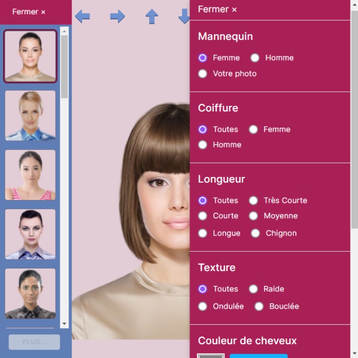 Utiliser une photo pour essayer des coiffures