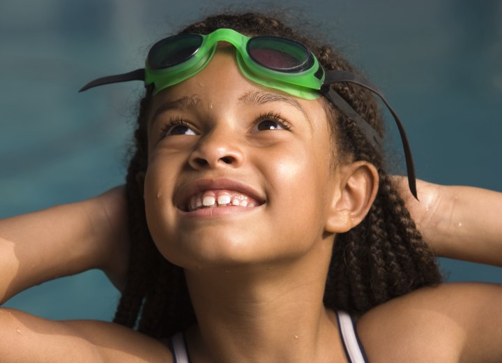 Young girl with African-American hair