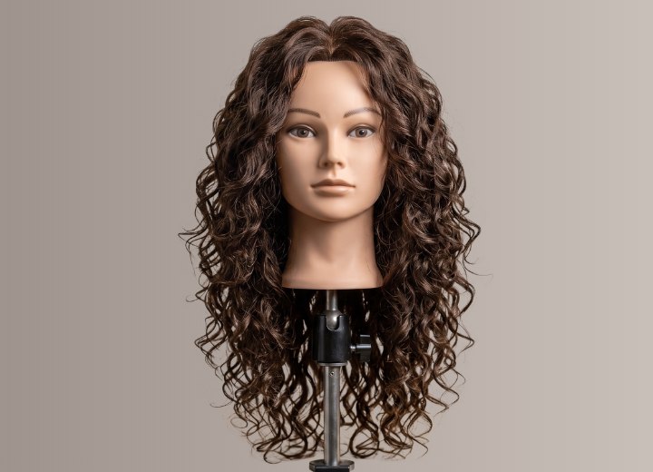 Long curly hair with layers