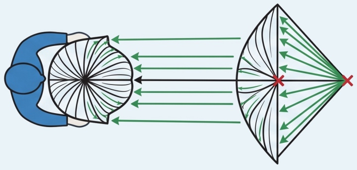 Body position when cutting an A-line bob