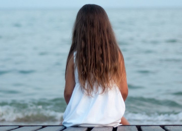 Young girl with long hair