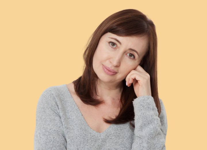 Woman with a hair growth problem