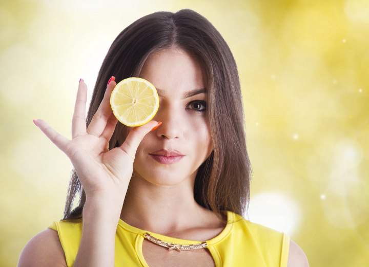 Girl with a lemon