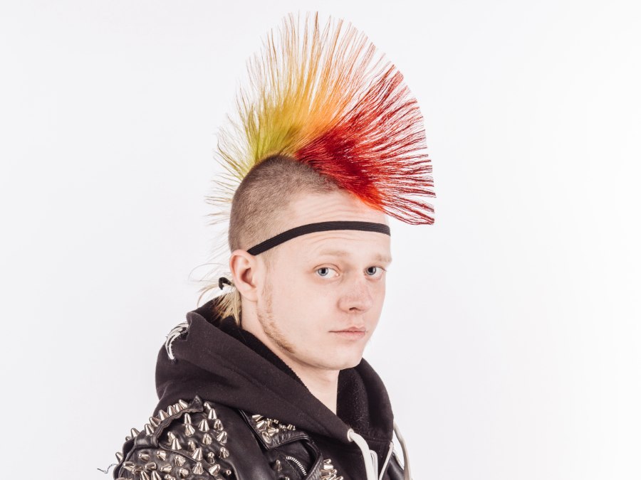 How to style hair to create a strong holding Mohican or Mohawk