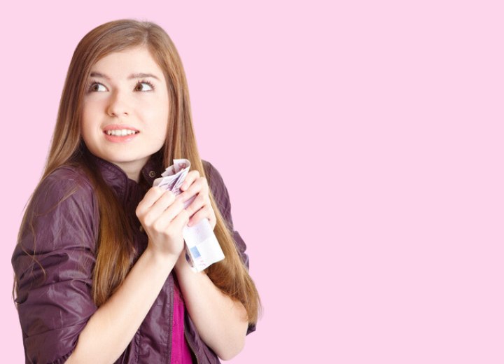 Girl with money