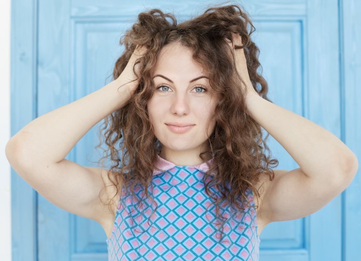 Oily curly hair