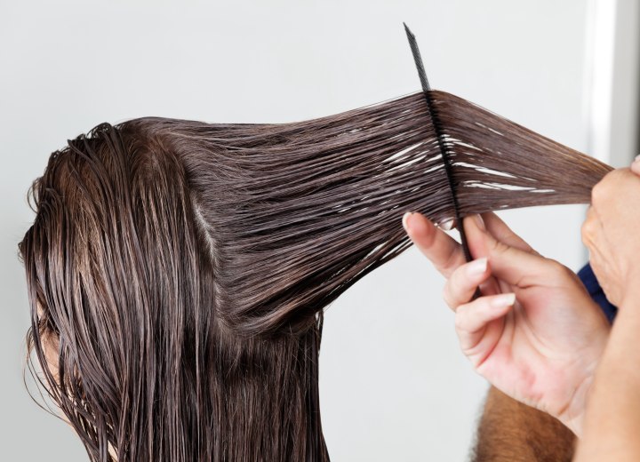 Preparing hair for a perm