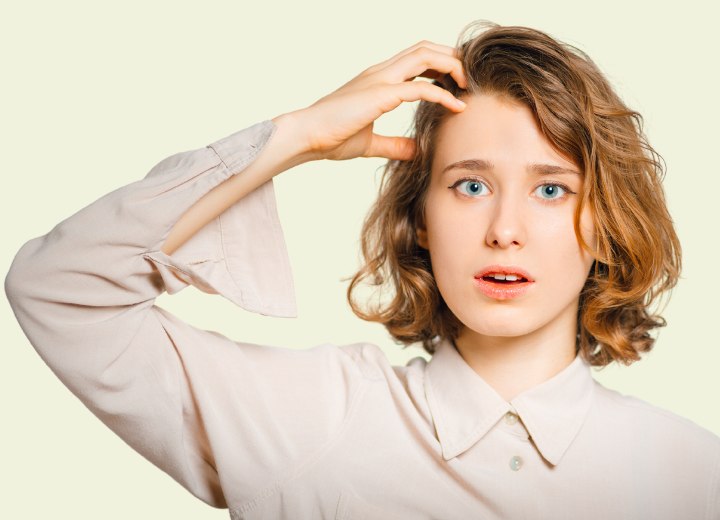 Girl with permed hair