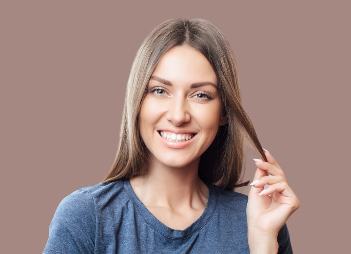 Young woman hoping for hair growth