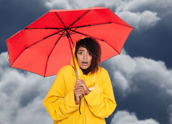 Rain and frizzing African hair