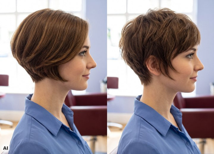 Short hairstyles with width