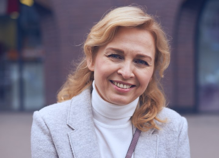 Woman with thinned hair