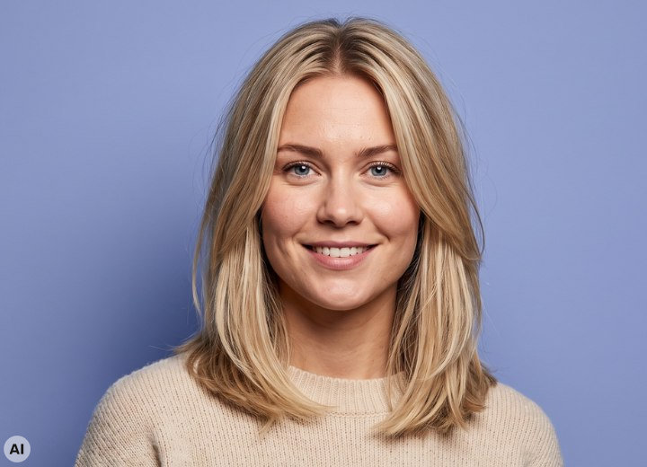 Hairstyle that makes the face look thinner
