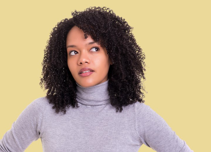 African girl wearing a turtleneck