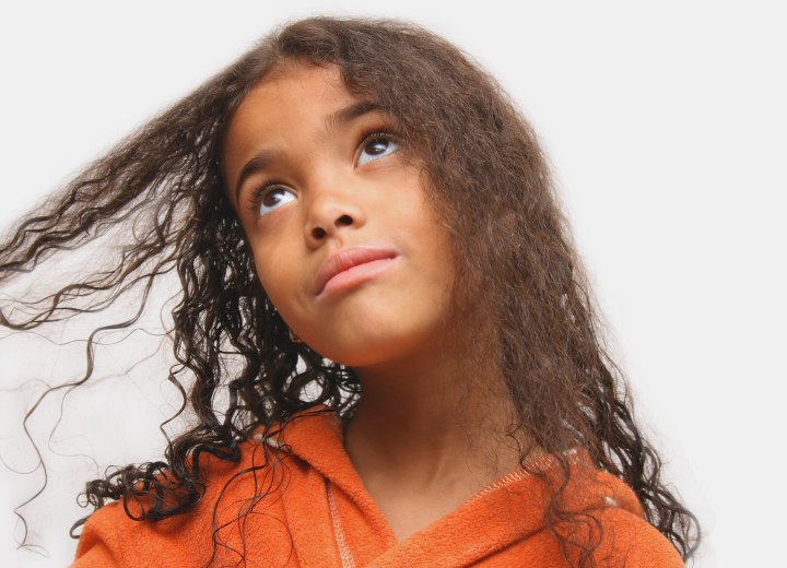 Girl with biracial hair