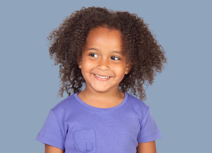 Little girl with biracial hair