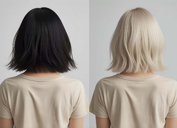 Changing hair color from black to platinum blonde