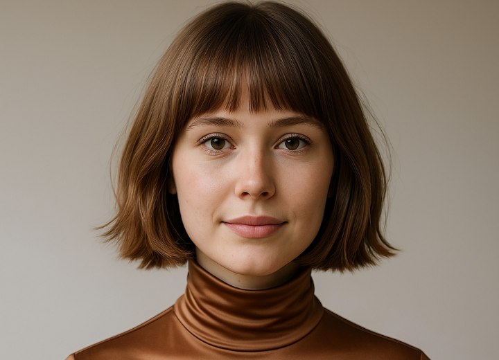 Bob haircut for a thin face