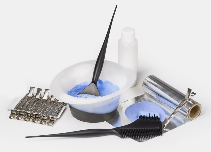 Tools and products for hair coloring and bleaching