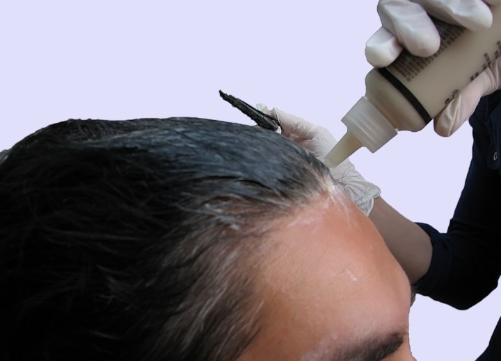 Coloring gray hair