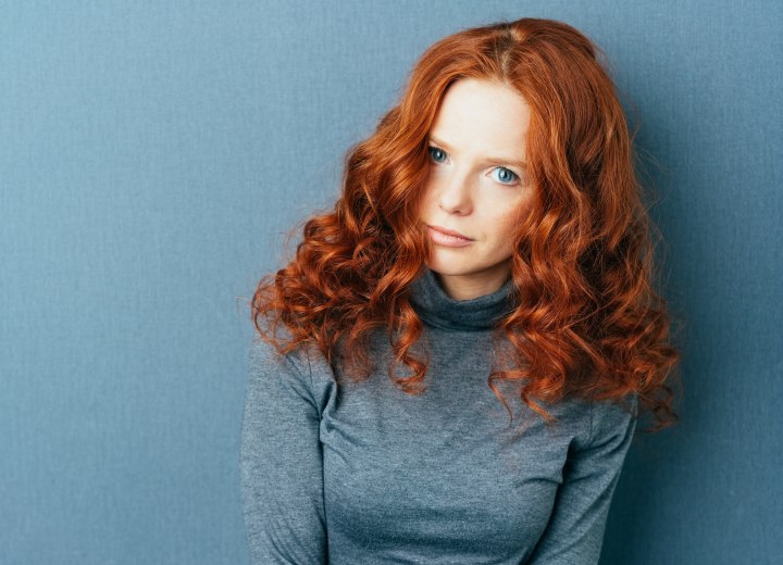 Long and curly red hair