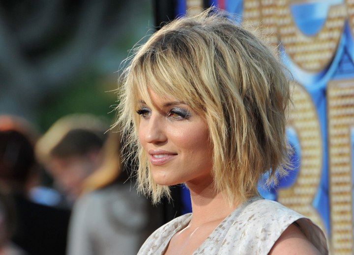 Dianna Agron - Carefree neck length haircut