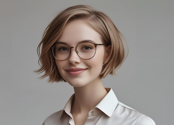 Fine hair in a short bob with a razor cut effect