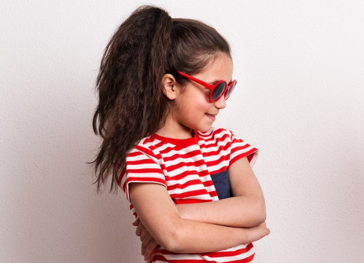 Girl with mixed hair