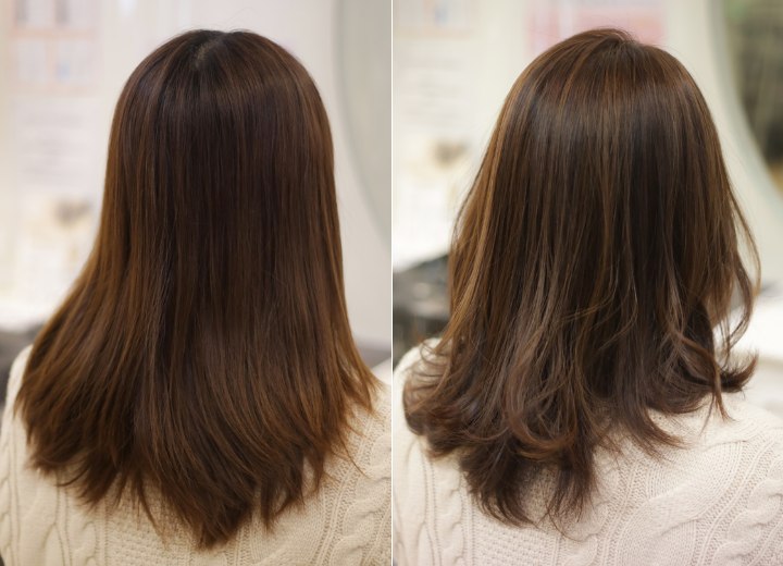 Hair before and after layers
