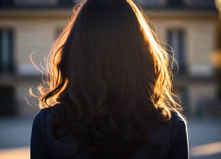 Hair color in natural sunlight