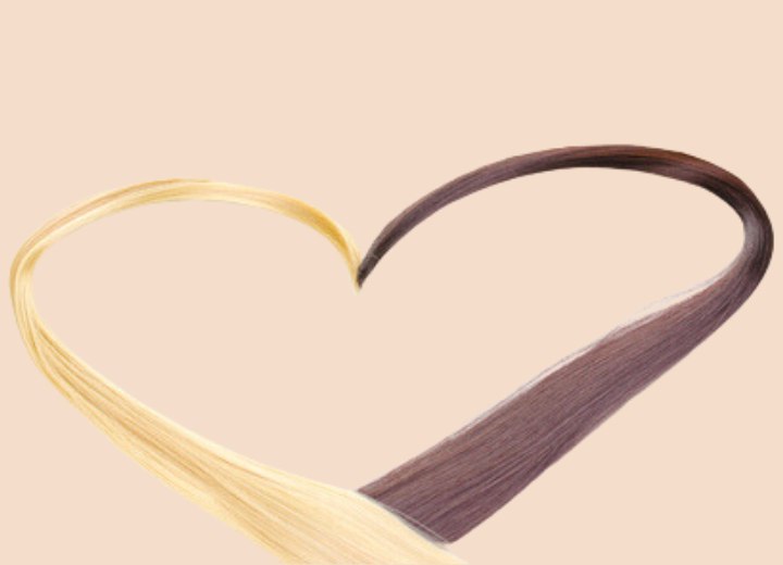 Colored locks of hair