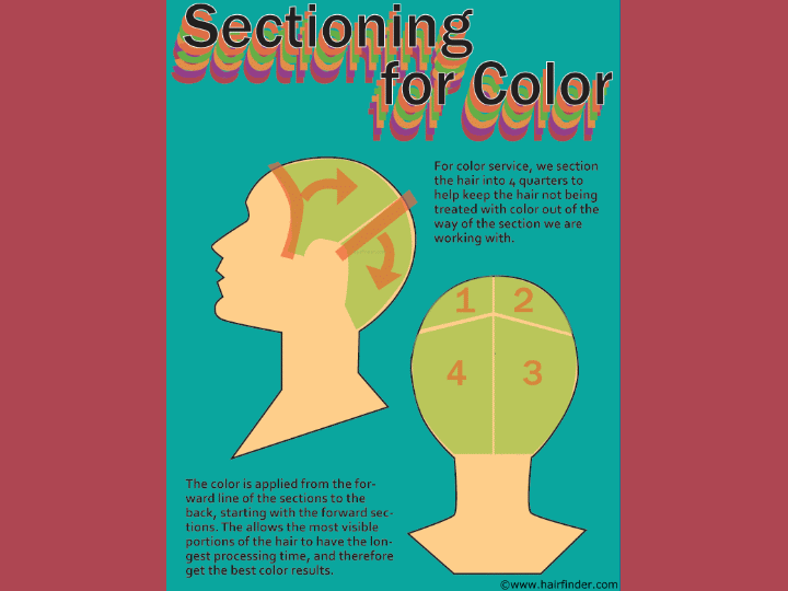 How to section hair before coloring