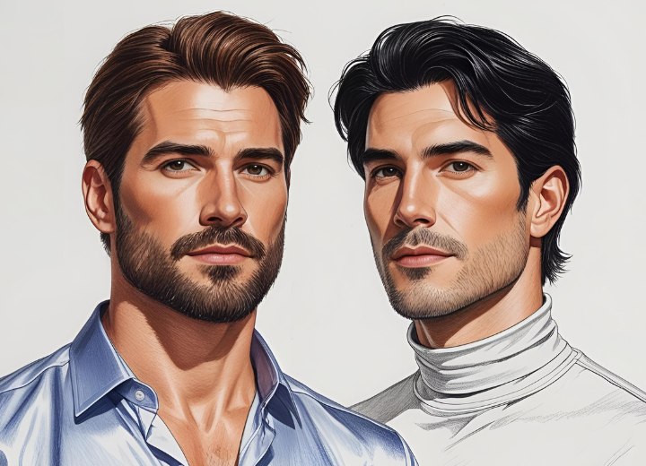 Men with a stubble beard