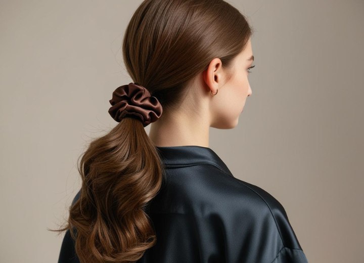 Nape of the neck ponytail