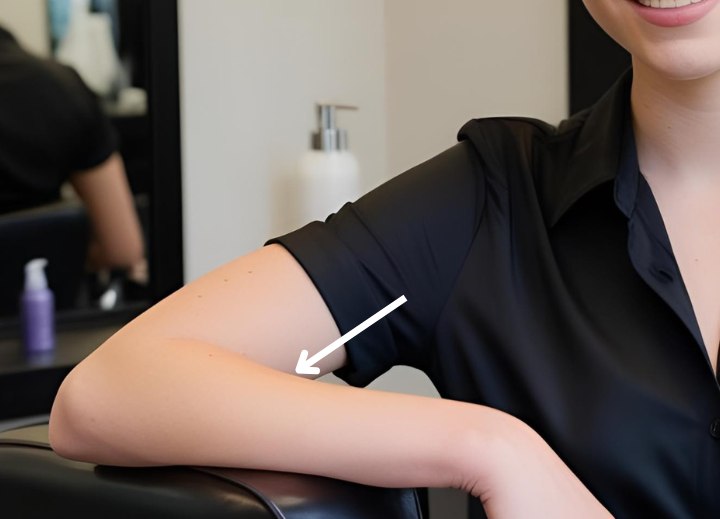 Patch test below the elbow crease