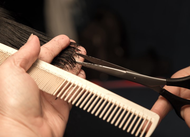 Point cutting hair