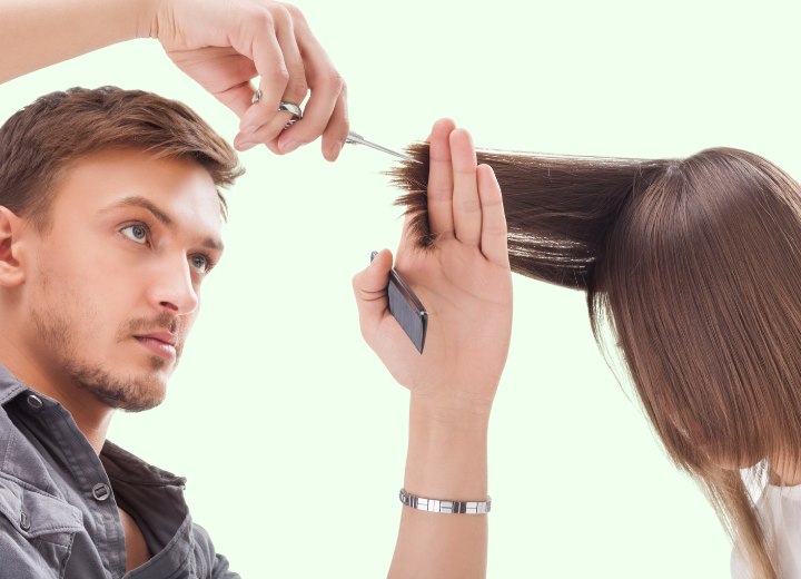 Point cutting hair