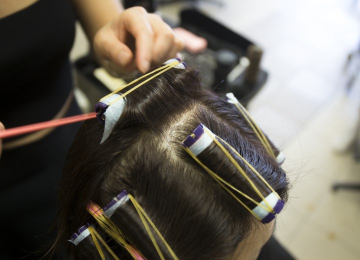 Preparing hair for a perm