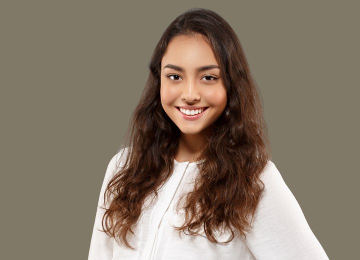 Girl with racially mixed hair