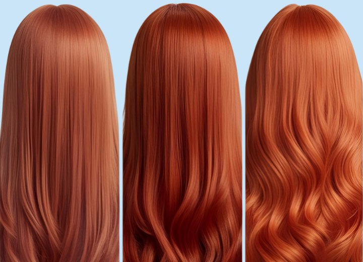 Different shades of red hair