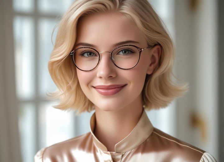 Short hair with a body wave