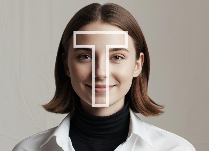 T-zone of the face