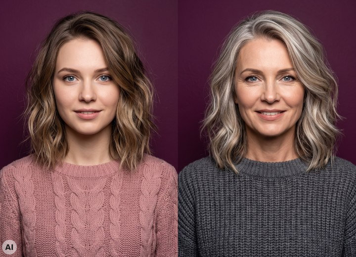 A woman growing older