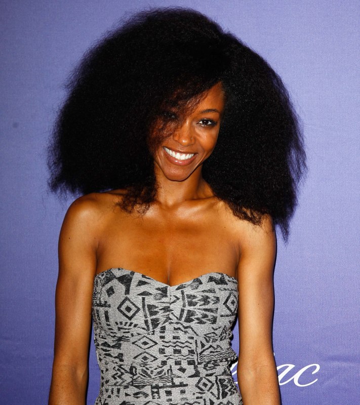 How to make relaxed hair look like an afro | Yaya DaCosta