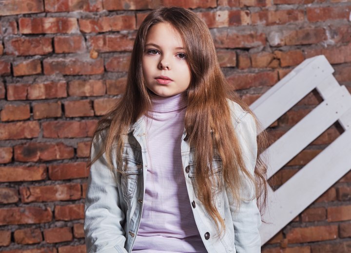 Young girl with long brown hair