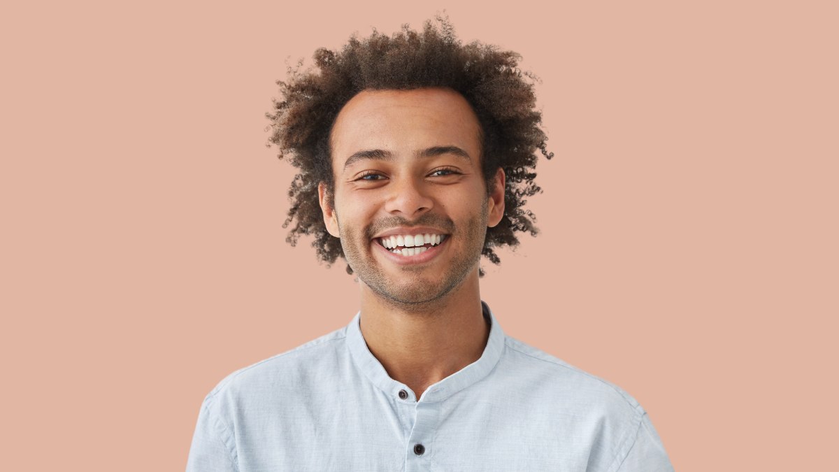 Reverse perm or thio straightener on male African hair