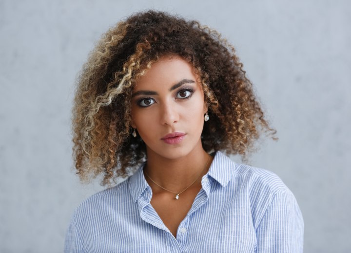 Woman with african hair