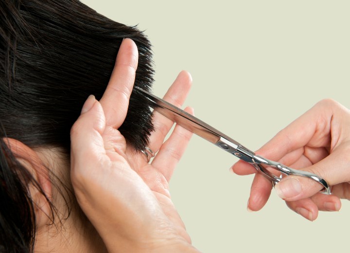 Hair chipping or point cutting