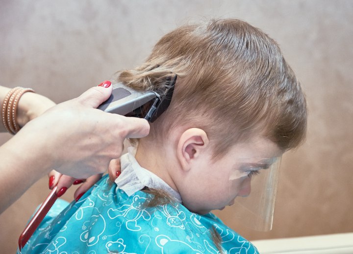 Cutting a child's hair