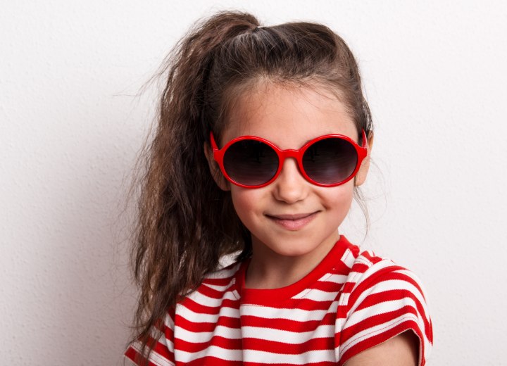 Young girl with wavy hair